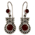 Carnelian dangle earrings, 'Fire Owl' - Handcrafted Indian Sterling Silver and Carnelian Earrings (image 2a) thumbail
