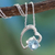 Blue topaz heart necklace, 'Promise of Love' - Indian Heart jewellery Sterling Silver and Blue Topaz Neckla thumbail