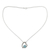 Blue topaz heart necklace, 'Promise of Love' - Indian Heart Jewelry Sterling Silver and Blue Topaz Necklace thumbail