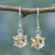 Citrine dangle earrings, 'Golden Solitaire' - Sterling Silver and Citrine Earrings Artisan Jewelry (image 2) thumbail