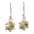 Citrine dangle earrings, 'Golden Solitaire' - Sterling Silver and Citrine Earrings Artisan Jewelry thumbail