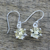 Citrine dangle earrings, 'Golden Solitaire' - Sterling Silver and Citrine Earrings Artisan Jewelry (image 2b) thumbail