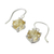 Citrine dangle earrings, 'Golden Solitaire' - Sterling Silver and Citrine Earrings Artisan Jewelry