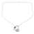 Herzkette aus Zuchtperlen und Granat - Herzförmige Halskette aus Sterlingsilber und Perlen