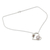 Herzkette aus Zuchtperlen und Granat - Herzförmige Halskette aus Sterlingsilber und Perlen