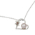 Cultured pearl and garnet heart necklace, 'Heart of Romance' - Heart Shaped Sterling Silver and Pearl Necklace