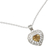 Citrine heart necklace, 'Mughal Romance' - Citrine heart necklace (image 2c) thumbail