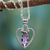 Amethyst heart necklace, 'Mystic Love' - Sterling Silver and Amethyst Necklace Heart Jewelry thumbail