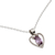 Amethyst heart necklace, 'Mystic Love' - Sterling Silver and Amethyst Necklace Heart Jewelry (image 2c) thumbail