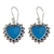 Sterling silver heart earrings, 'Harmonious Hearts' - Heart Shaped Sterling Silver and Chalcedony Earrings