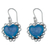 Sterling silver heart earrings, 'Harmony of Love' - Fair Trade jewellery Sterling Silver with Chalcedony Hearts  (image 2a) thumbail