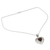 Granat-Herz-Halskette - Halskette mit Herzanhänger aus Granat und Silber
