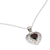Garnet heart necklace, 'Mughal Romance' - Garnet and Silver Heart Pendant Necklace (image 2c) thumbail