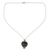 Halskette mit Medaillon aus Sterlingsilber - Herzförmige Medaillon-Halskette aus Sterlingsilber