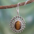 Tiger's eye pendant necklace, 'Tawny Sun' - Hand Crafted Sterling Silver and Tigers Eye Pendant Necklace