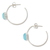 Chalcedony half hoop earrings, 'Contemporary' - Modern Minimalist Chalcedony Earrings (image 2a) thumbail