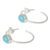 Chalcedony half hoop earrings, 'Contemporary' - Modern Minimalist Chalcedony Earrings