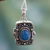 Chalcedony locket pendant necklace, 'Secret Prayer' - Hand Made Sterling Silver and Chalcedony Locket Necklace thumbail
