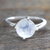 Moonstone solitaire ring, 'India Fortune' - Fair Trade Sterling Silver Single Stone Moonstone Ring thumbail