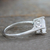 Moonstone solitaire ring, 'India Fortune' - Fair Trade Sterling Silver Single Stone Moonstone Ring (image 2b) thumbail
