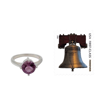 Amethyst solitaire ring, 'India Wisdom' - Hand Made Amethyst Solitaire Ring
