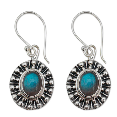 Unique Sterling Silver and Labradorite Earrings