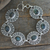 Labradorite link bracelet, 'Mughal Aura' - Hand Made Sterling Silver and Labradorite Link Bracelet thumbail