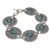 Labradorite link bracelet, 'Mughal Aura' - Hand Made Sterling Silver and Labradorite Link Bracelet (image 2b) thumbail