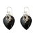 Onyx flower earrings, 'Midnight Magic' - Hand Crafted Sterling Silver Onyx Floral Earrings (image 2a) thumbail