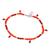 Carnelian anklet, 'Sunset in Jaipur' - Carnelian anklet