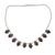 Halskette mit Anhänger aus Granat und Amethyst - Kunsthandwerklich gefertigte Halskette aus Sterlingsilber mit mehreren Edelsteinen
