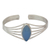 Chalcedony cuff bracelet, 'Clear Sky' - Chalcedony cuff bracelet