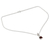 Garnet pendant necklace, 'Silver Flare' - Hand Crafted Sterling Silver and Garnet Pendant Necklace (image 2b) thumbail