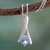 Blue topaz pendant necklace, 'Silver Flare' - Indian Sterling Silver and Blue Topaz Necklace (image 2) thumbail
