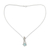 Blue topaz pendant necklace, 'Silver Flare' - Indian Sterling Silver and Blue Topaz Necklace thumbail