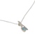Blautopas-Anhänger-Halskette - Indische Sterlingsilber- und Blautopas-Halskette