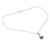 Peridot pendant necklace, 'Silver Flare' - Fair Trade Modern Sterling Silver and Peridot Necklace (image 2b) thumbail