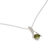 Peridot pendant necklace, 'Silver Flare' - Fair Trade Modern Sterling Silver and Peridot Necklace (image 2c) thumbail