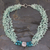 Aquamarine beaded necklace, 'Andaman Shore' - Aquamarine beaded necklace (image p206805) thumbail
