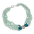 Aquamarine beaded necklace, 'Andaman Shore' - Aquamarine beaded necklace (image p206805) thumbail