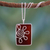 Onyx pendant necklace, 'Crimson Blossom' - Onyx pendant necklace thumbail