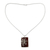 Onyx pendant necklace, 'Crimson Blossom' - Onyx pendant necklace (image 2a) thumbail