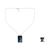 Collar colgante de lapislázuli, 'Star Shower' - Collar moderno de plata de ley y lapislázuli