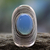 Sterling silver cocktail ring, 'Jaipur Skies' - Sterling Silver Jewelry Chalcedony Ring from India