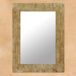 Mirror, 'Nature's Delight' - Artisan Crafted Bone Mosaic Mirror
