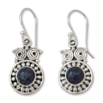 Hand Crafted Sterling Silver and Lapis Lazuli Earrings