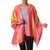 Silk shawl, 'Radiant' - Silk Striped Pink and Multicolor Shawl (image 2b) thumbail