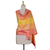 Silk shawl, 'Radiant' - Silk Striped Pink and Multicolor Shawl (image 2c) thumbail