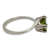 Peridot solitaire ring, 'Delhi Crown' - Sterling Silver and Peridot Ring Hand Made Modern Jewelry (image 2b) thumbail
