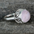 Rose quartz solitaire ring, 'Romantic Delhi' - Rose Quartz Jewelry Sterling Silver Solitaire Ring (image 2) thumbail